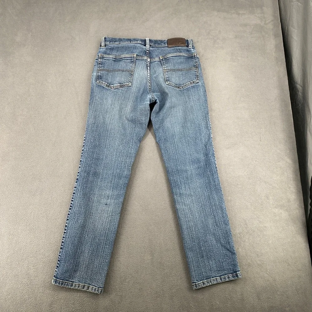 Road Mens Straight Leg Jeans Blue Medium Wash Stretch Denim 30x30
